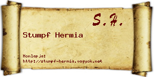 Stumpf Hermia névjegykártya